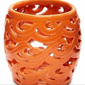 Orange Waves Votive Candle Holder